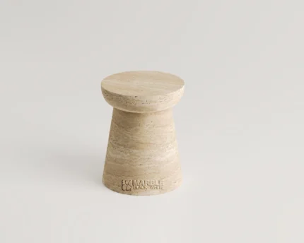 Aurette Travertine Side Table