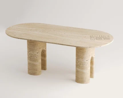 Elarian Travertine Dining Table