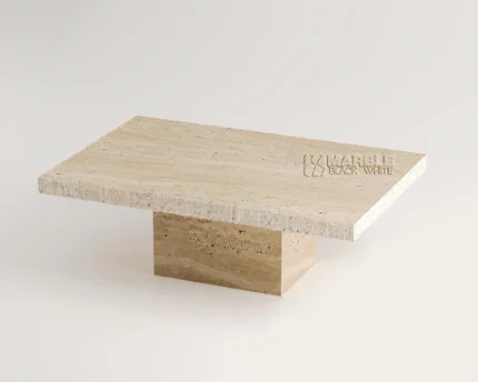 Evandria Travertine Coffee Table