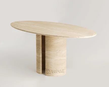 Hearthford Travertine Dining Table