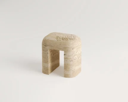 Ulisse Travertine Side Table