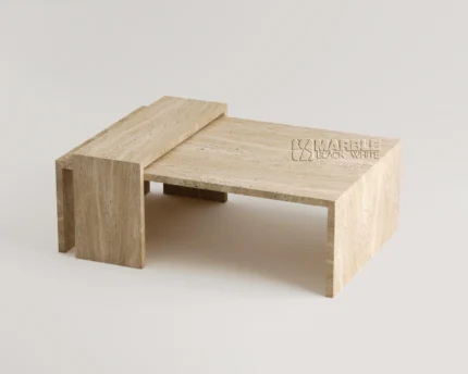 Vaelora Travertine Coffee Table