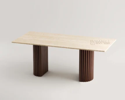 Zelvane Travertine Dining Table
